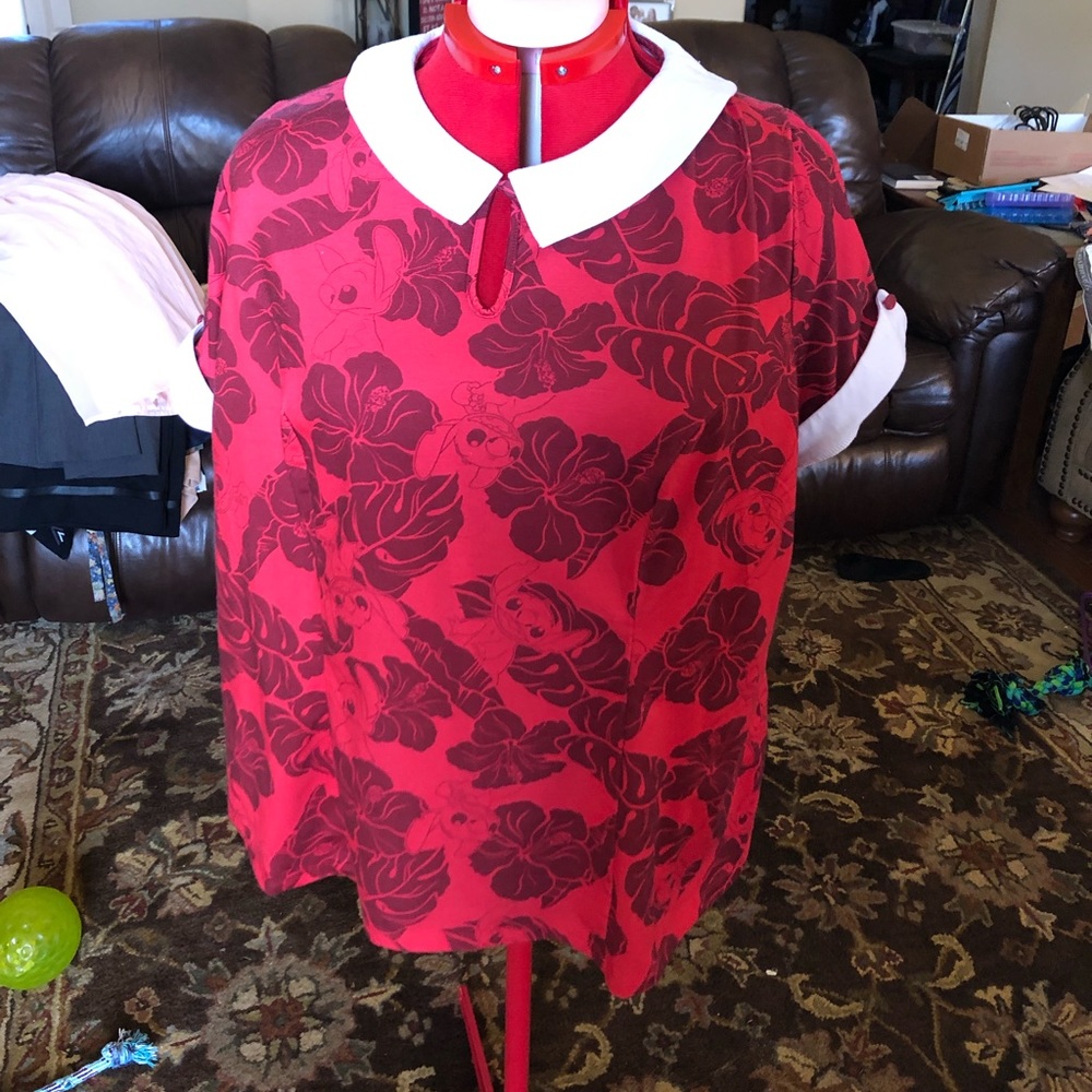 Torrid + Disney red stitch blouse